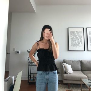 Topshop tie shoulder cinched cami